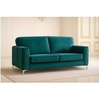 Somnior Regency 3 Seater Plush Velvet Sofa - Manufactured in the UK in Teal