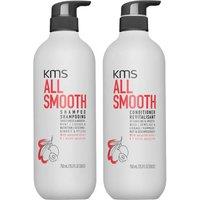 KMS All Smooth Shampoo Conditioner Duo in White