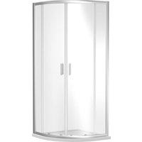 Balterley Quadrant 6mm Toughened Safety Glass Shower Enclosure Chrome 800mm in Silver