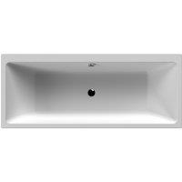 Balterley Square Thin Edge Double Ended Shower Bath & Leg Set 1700x700mm - White