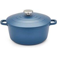 Morphy Richards 24cm Casserole Cast Aluminium Dish in Blue | Size: Large