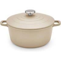 Morphy Richards 24cm Casserole Cast Aluminium Dish in Cream | Size: Large
