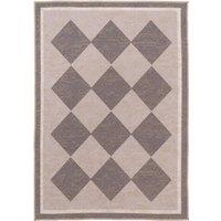 Kukoon Machine Washable Natural Jute Blend Harlequin Beige Area Rug | Size: 120 cm x 170 cm