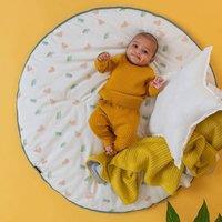 Little Hoppa Play Mat - Rainbow Rain in White