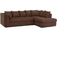 SNUG FURNITURE BIRMINGHAM LTD Luxury Jumbo Cord Extra Large Corner Right Hand Sofa in Chocolate