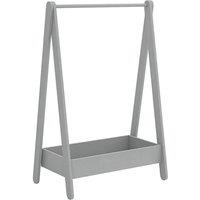 EONLION Wooden Hanging Dress Up Clothes Rail Rack in Grey