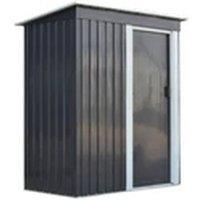 EONLION 3*5ft Small Garden Shed Patio Storage Unit Metal Tool Box in Grey