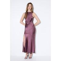 MissPap Women's High Neck Cowl Back Bridesmaid Dress in Dusty Rose | Size: 6