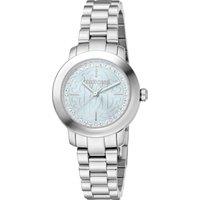 Roberto Cavalli Women's Silver Tone Watch with Swarovski Stones