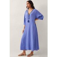 Monsoon Women's Leslie Embellished Maxi Kaftan Blue | Size: Medium