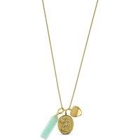 The Fine Collective Women's 18K Gold Plated Amazonite Charm Necklace | Size: 18 inches
