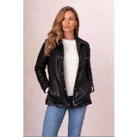 Lakeland Leather Women's 'Leithwaite' Leather Field Jacket in Black | Size: 18