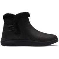 Clarks Women's Brinkley Fur Black Combination Ankle Boots | Size: 6-Standard Fit