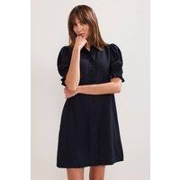 Phase Eight Women's Candice Scallop Detail Shirt Dress in Dark Navy | Size: 20