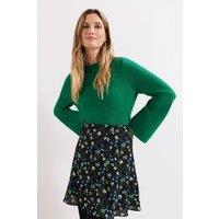 Phase Eight Women's Julia Peplum Compact Knit in Emerald | Size: Large