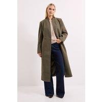 Wallis Women's Principles by Collarless Coat in Khaki | Size: 18