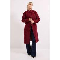 Wallis Women's Principles by Button Wrap Coat in Berry | Size: 16