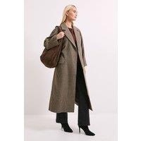 Wallis Women's Principles by Check Belted Coat in Neutral | Size: 20