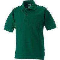 Jerzees Schoolwear Jerzees Schoolgear 65 35 Pique Polo Shirt in Bottle Green | Size: 7-8 Years