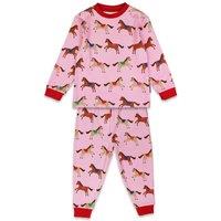Toby Tiger Horse & Pony Print Pyjamas in Pink | Size: 12-18 m