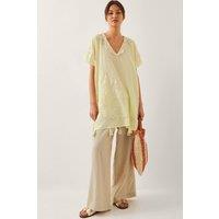 Monsoon Women's Suzie Tassel Kaftan Cover Up Yellow | Size: XL