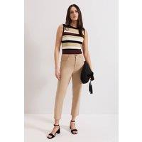 Phase Eight Women's Lindsey Cropped Straight Leg Jean in Brown | Size: 16