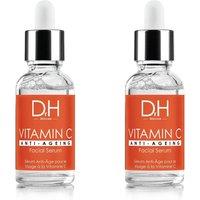 Dr H Women's Anti-Ageing Vitamin C Facial Serum 30ml x 2 Duo Set in White