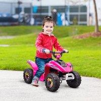 HOMCOM 6V Kids Electric Ride on Car for 18-36 Months Toddlers in Pink