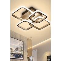 LED Semi Flush Ceiling Light in White