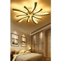 Unique V-Shaped LED Semi Flush Ceiling Light in White