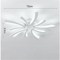 Unique V-Shaped LED Semi Flush Ceiling Light in White