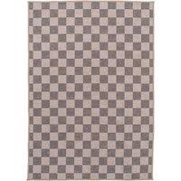 Kukoon Machine Washable Natural Jute Blend Checkerboard Brown Area Rug | Size: 80 cm x 150 cm
