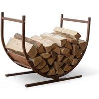 Nicoman U-Shaped Firewood Log Rack - Wood Storage Holder for Fireplace in Bronze