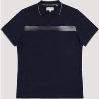 Larsson & Co Men's Chest Stripe Polo in Navy | Size: XL