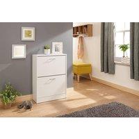 GFW Stirling Two Tier Shoe Cabinet in White