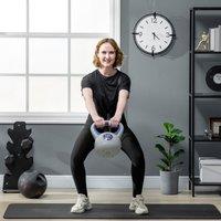 SPORTNOW 12kg Kettle Bell with Handle for Home Gym, Dark Blue & Grey