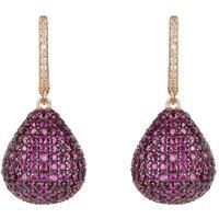 Latelita Women's Valerie Pear Drop Gemstone Earring Rosegold Ruby in Pink