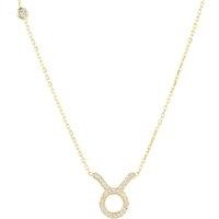 Latelita Women's Zodiac Star Sign Pendant Necklace Gold Taurus in White