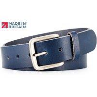 PRIMEHIDE Men's Navy Full Grain Leather Belt, 40mm Width, Handcrafted in England | Size: XL