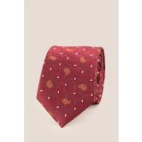 Oswin Hyde Men's Paisley Geometric Bordo Tie in Burgundy