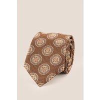 Oswin Hyde Men's Brown Geometric Circles Tie