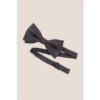 Oswin Hyde Men's Black Grey Scotch Texture Bowtie in Dark Grey