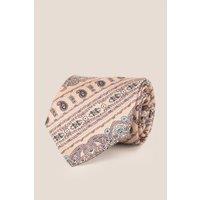 Oswin Hyde Men's Paisley Classic Champagne Tie in Beige