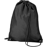 Bagbase Men's Budget Water Resistant Sports Gymsac Drawstring Bag (11L) Pack of 2 in Black