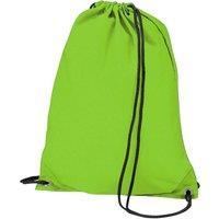 Bagbase Men's Budget Water Resistant Sports Gymsac Drawstring Bag (11L) Pack of 2 in Green