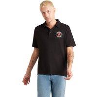 Amplified Men's The Rolling Stones Slub Polo Shirt in Black | Size: Medium
