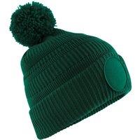Beechfield Men's Patch Beanie in Bottle Green