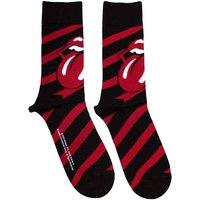 The Rolling Stones Men's Striped Ankle Socks in Black | Size: 4-7