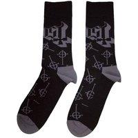 Ghost Men's Repeat Logo Ankle Socks in Black | Size: 4-7