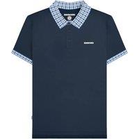 Lambretta Men's Gingham Big & Tall Polo Shirt in Navy | Size: 3XL